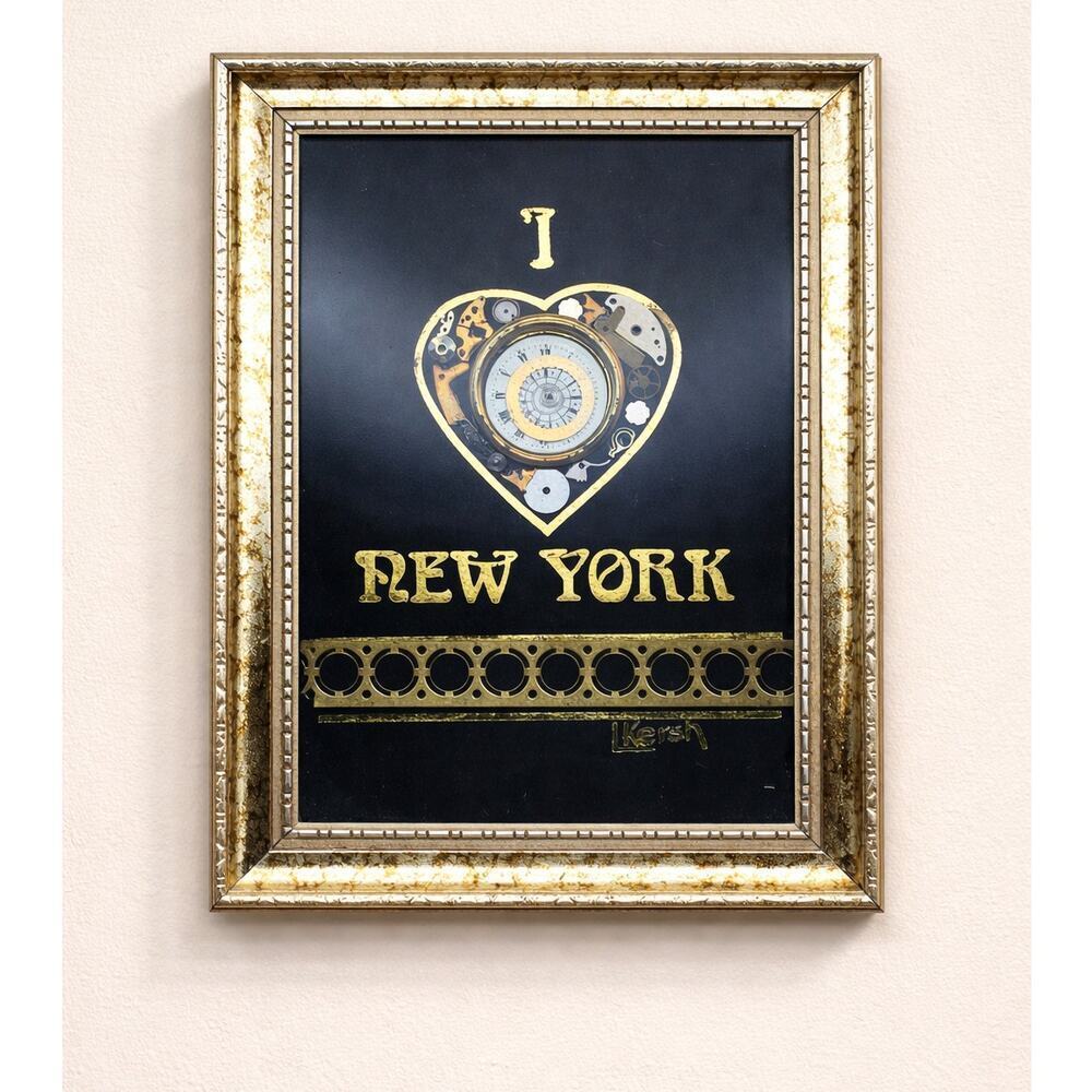 L Kersh Watch Parts I Love New York Gold Frame - Signed